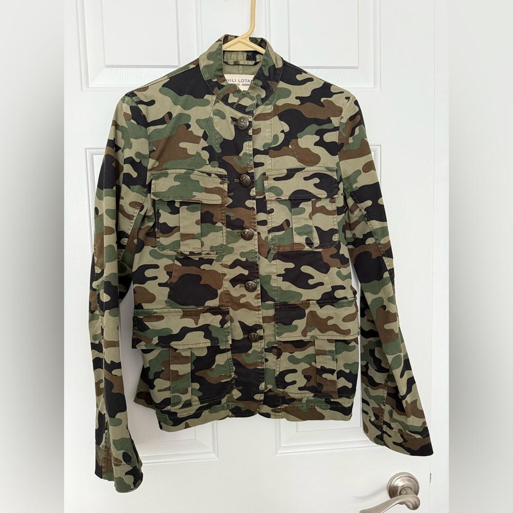 Nili Lotan | Camo Print Military Jacket | Size S